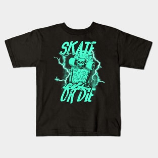 Skate or die - turquoise Kids T-Shirt